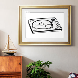 Vinyl Sketch - Modern Framed Art Print