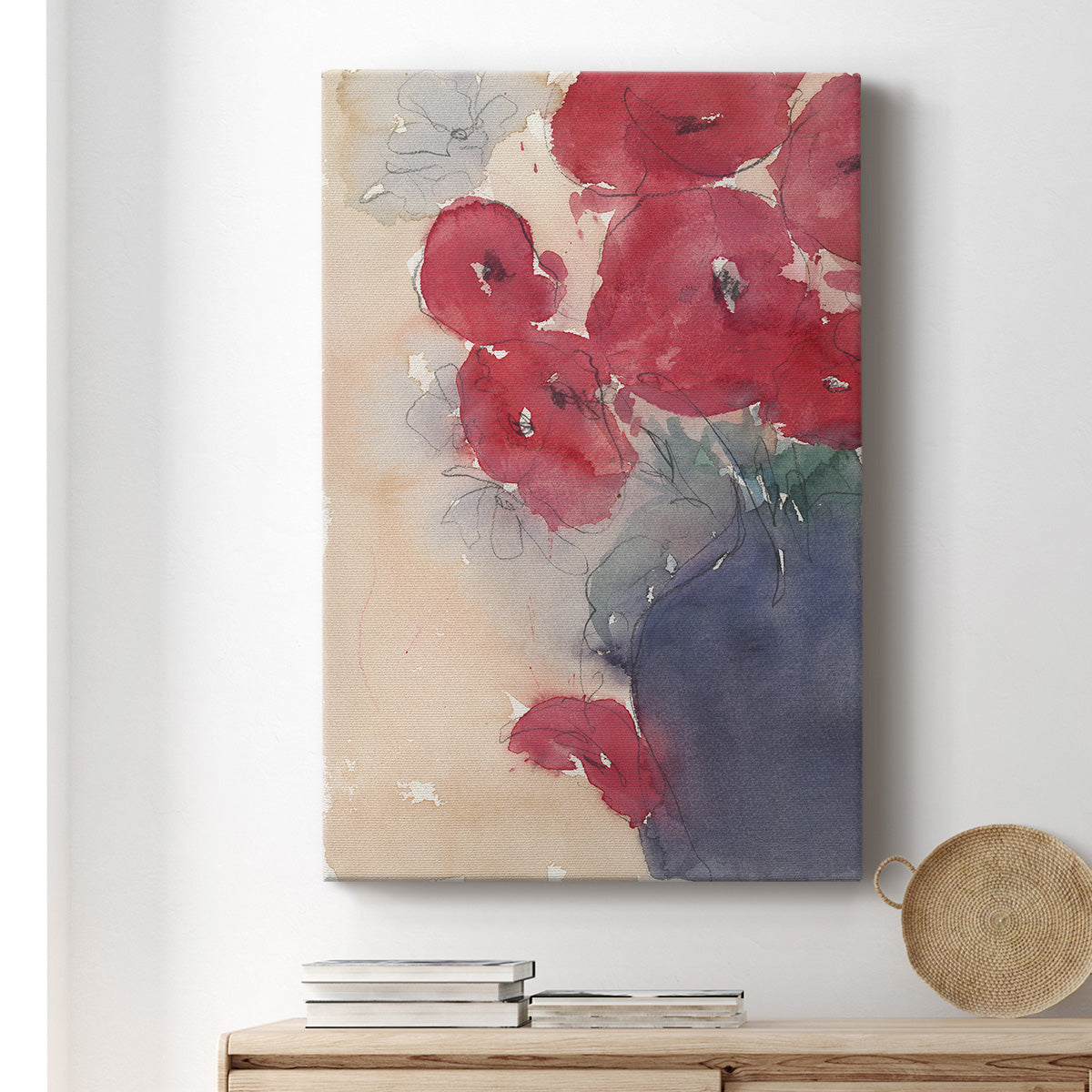 Pop of Red I Premium Gallery Wrapped Canvas - Ready to Hang