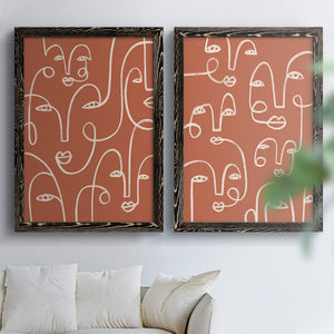 Connected Expressions I - Barnwood Framed Canvas Set