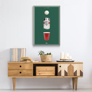 Fig. A: Party - Framed Premium Gallery Wrapped Canvas L Frame - Ready to Hang