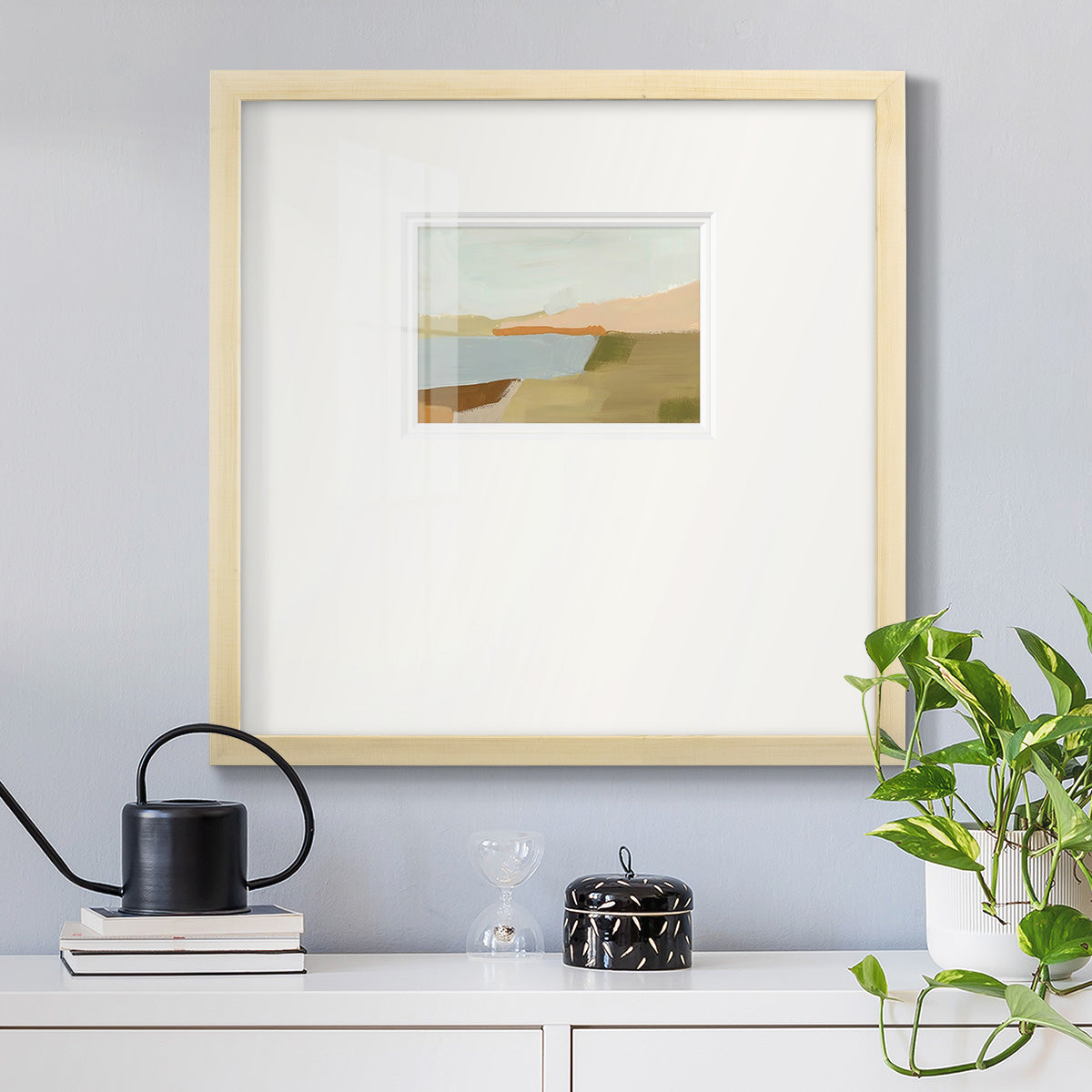 Stacked Landscape I Premium Framed Print Double Matboard