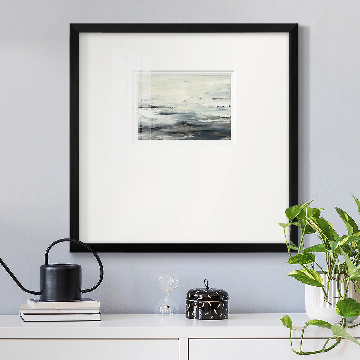 On the Stormy Seas Premium Framed Print Double Matboard