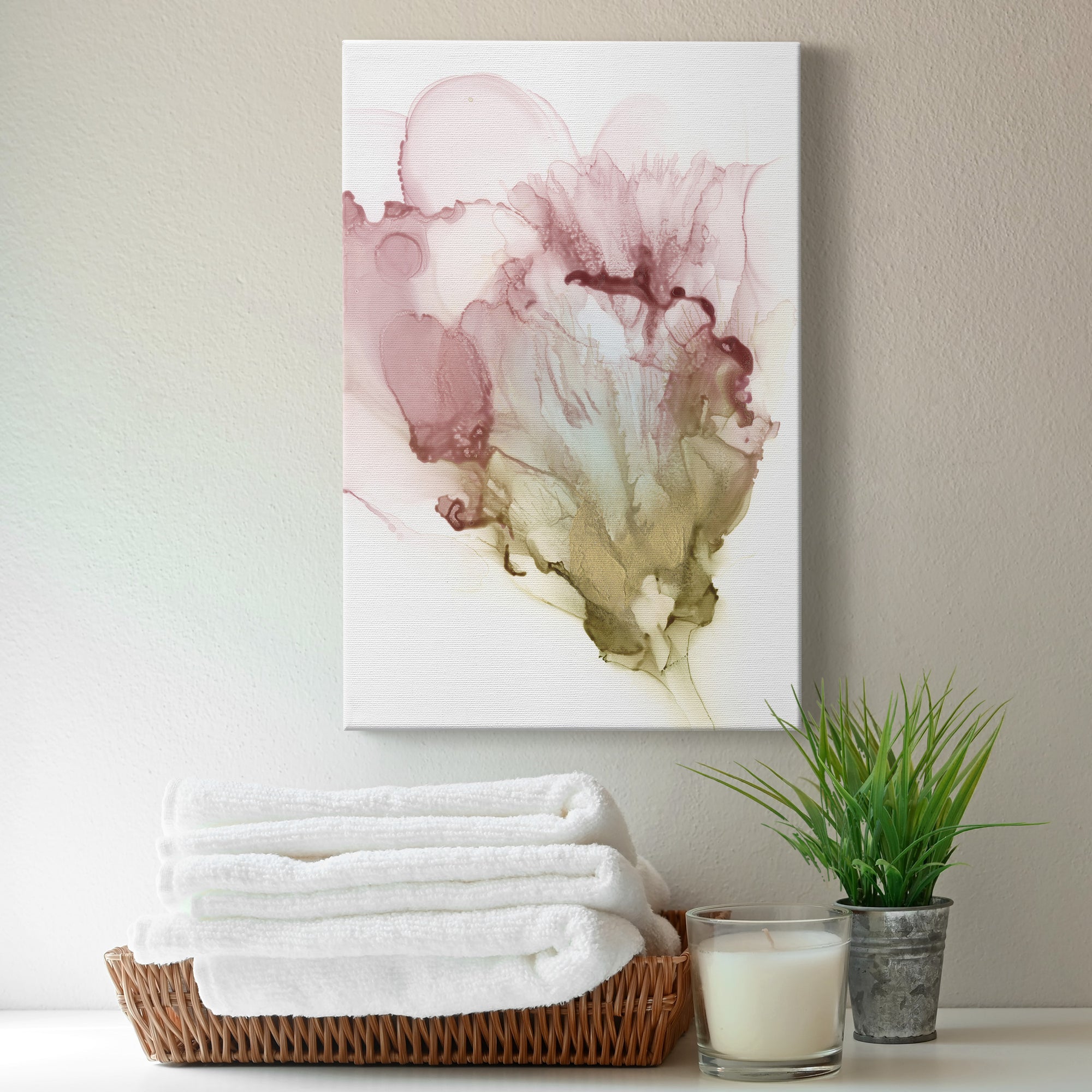 Flowering Pink I Premium Gallery Wrapped Canvas - Ready to Hang