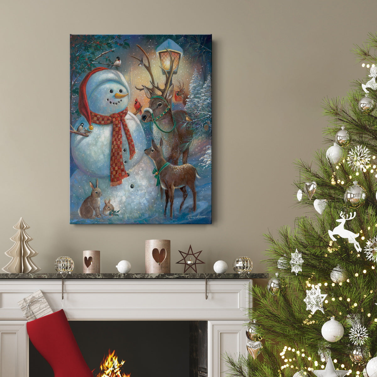 Hello Mr. Snowman! Premium Gallery Wrapped Canvas - Ready to Hang