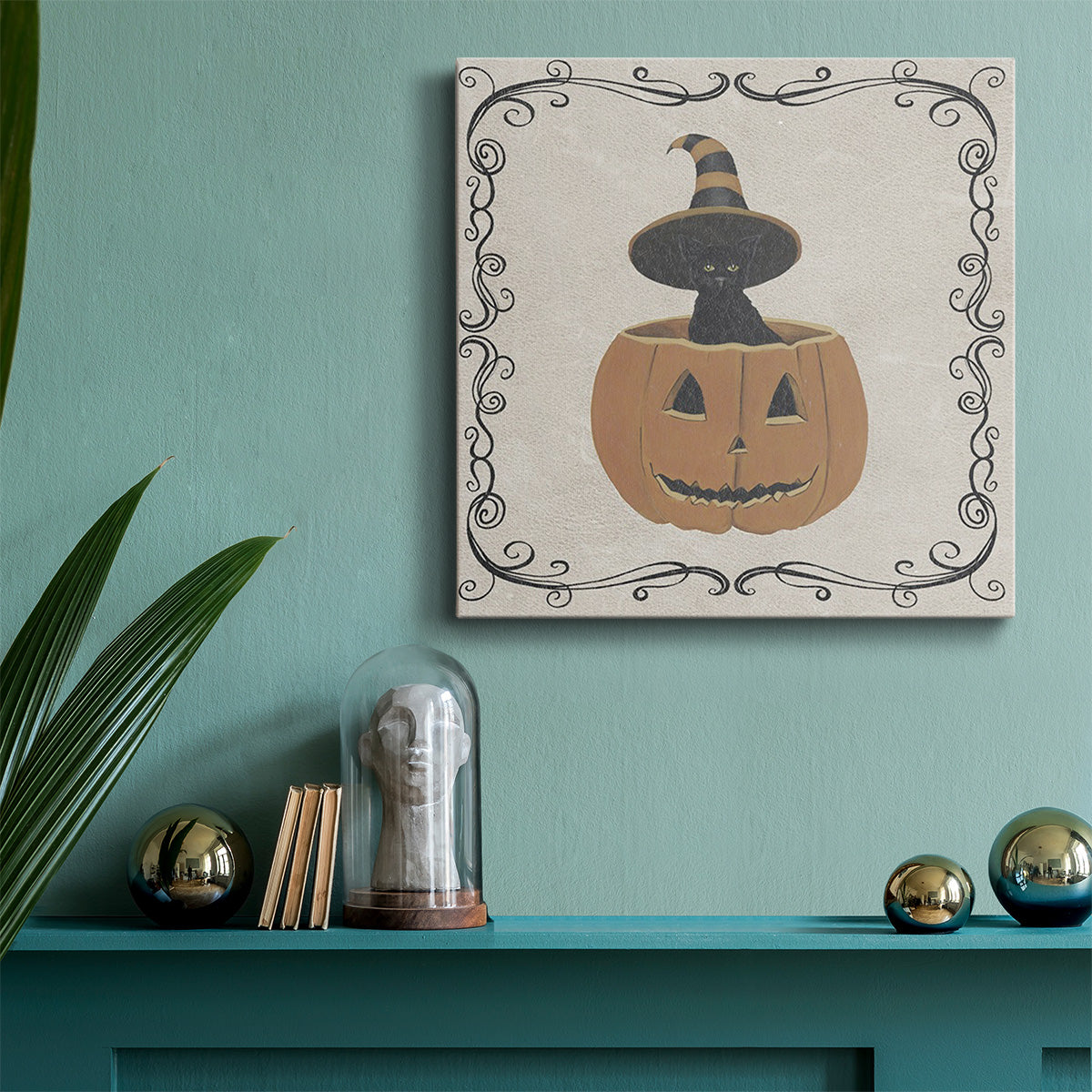 Vintage Halloween Collection H-Premium Gallery Wrapped Canvas - Ready to Hang