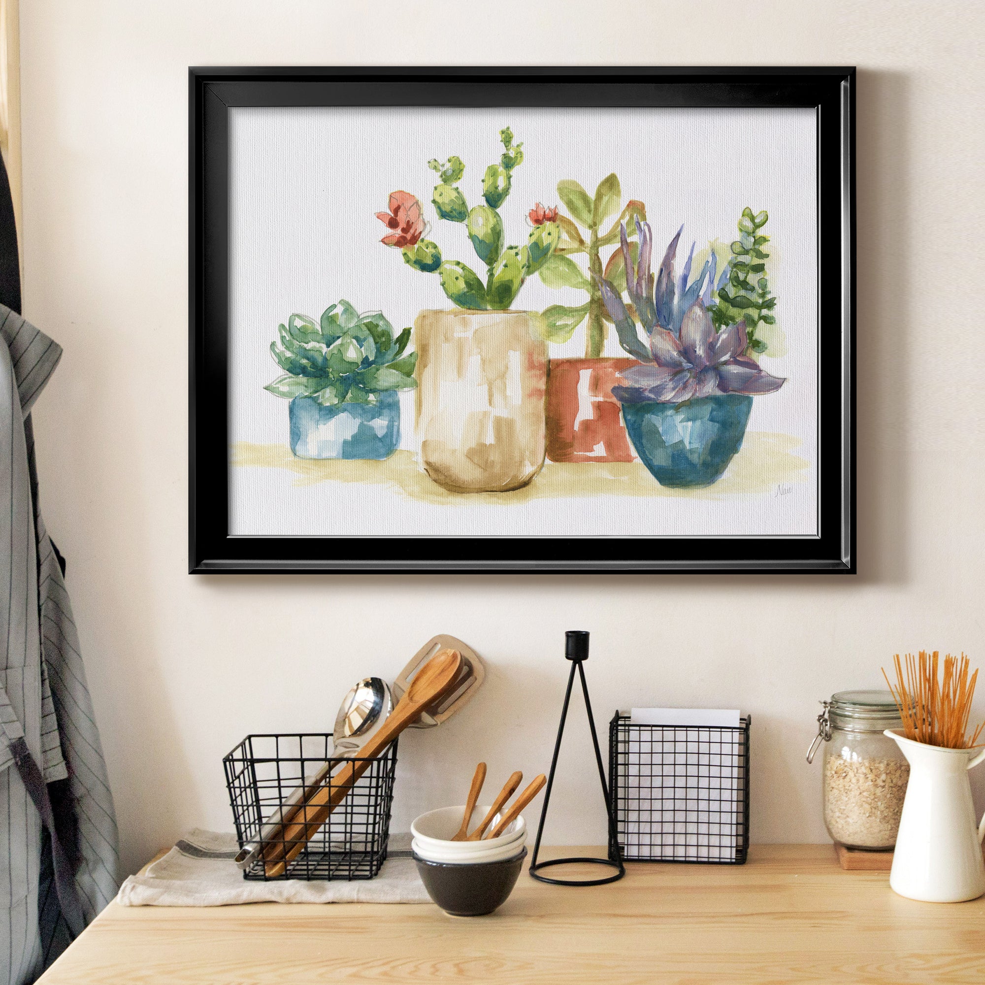 Summer Succulents I Premium Classic Framed Canvas - Ready to Hang