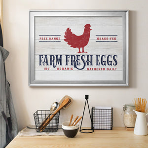 Farm Fresh Eggs - Modern Framed Canvas Print