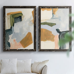 Palette Meld I - Barnwood Framed Canvas Set