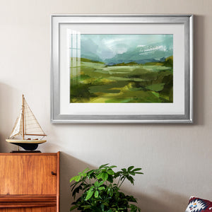 Emerald View II - Modern Framed Art Print