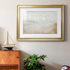 Shine His Light - Modern Framed Art Print