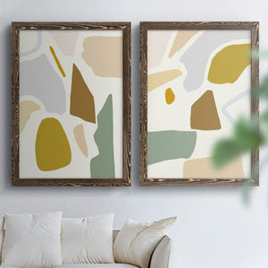 Pastel Splotches I - Barnwood Framed Canvas Set