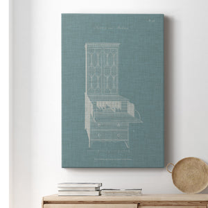 Hepplewhite Desk & Bookcase I - Canvas Art Print