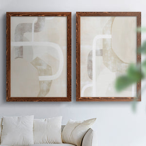 Quiet Affection I - Barnwood Framed Canvas Set