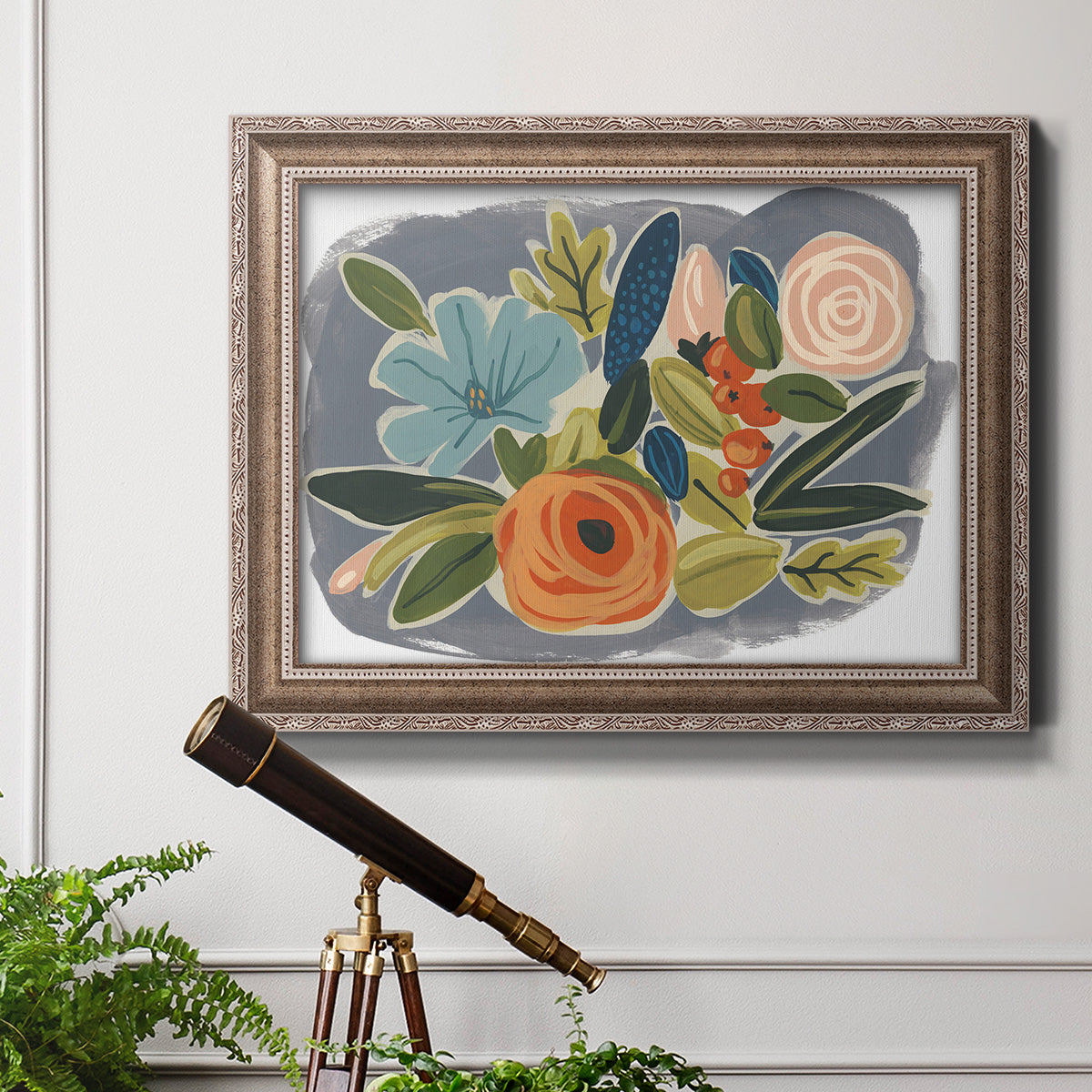 Bright Botany I Premium Framed Canvas- Ready to Hang