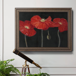 Poppy Trio I Premium Framed Canvas- Ready to Hang