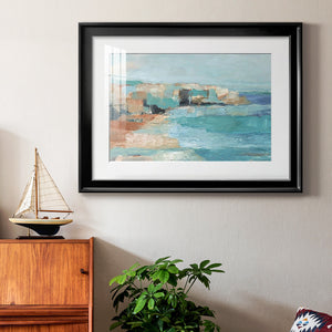 Turquoise Cliff Wall I - Modern Framed Art Print