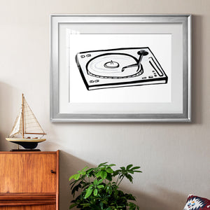 Vinyl Sketch - Modern Framed Art Print
