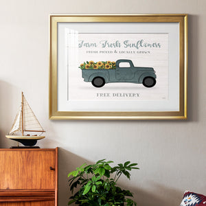 Farmers Market Truck - Modern Framed Art Print