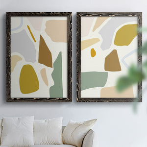 Pastel Splotches I - Barnwood Framed Canvas Set