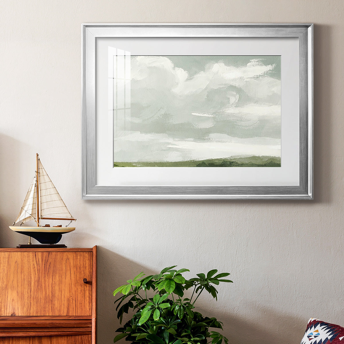 Gray Stone Sky III Premium Framed Print - Ready to Hang