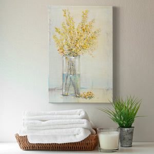 Yellow Spray in Vase II Premium Gallery Wrapped Canvas - Ready to Hang