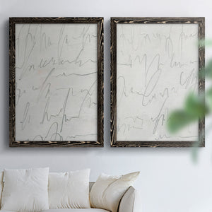 Scrabble I - Barnwood Framed Canvas Set