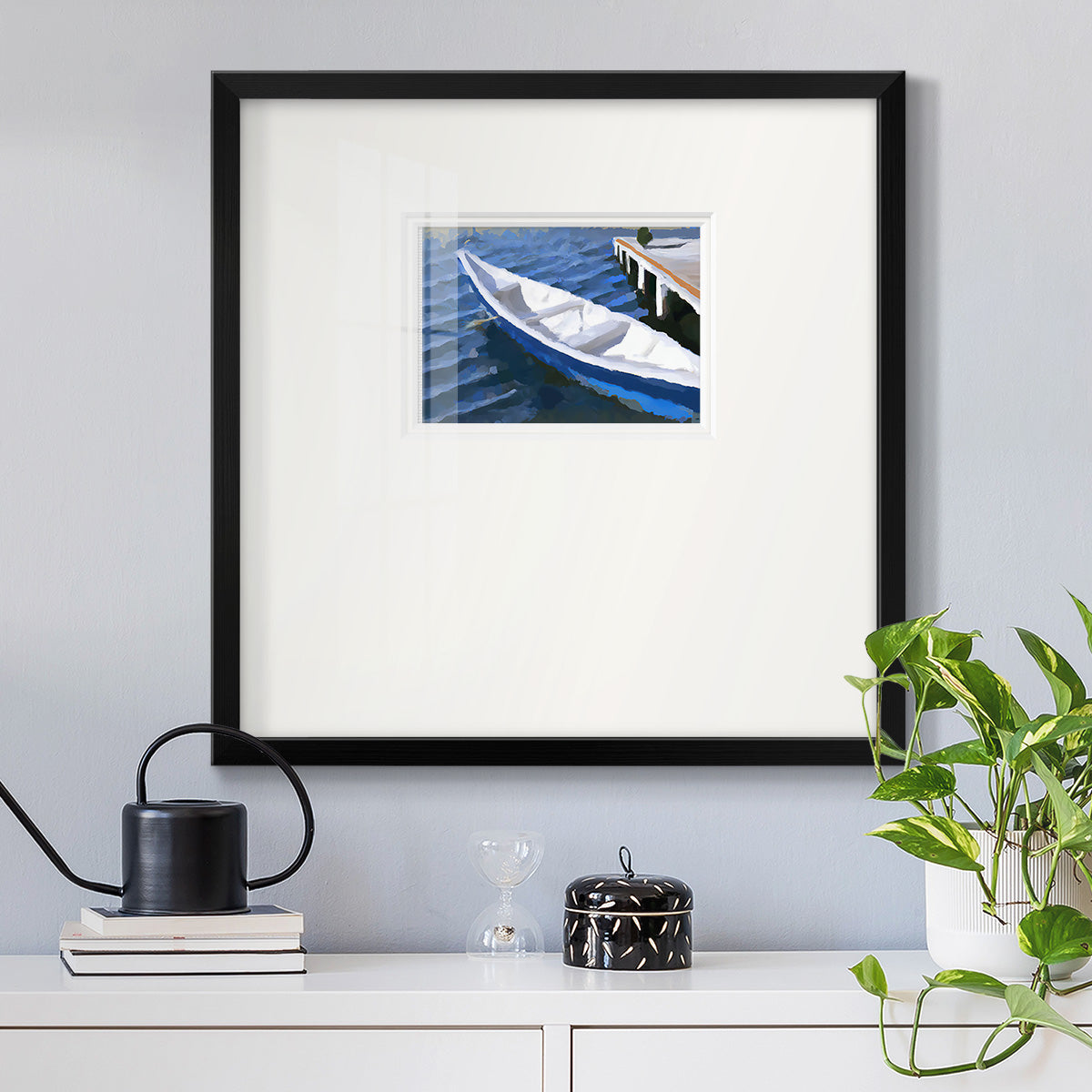 Colorful Rowboat IV Premium Framed Print Double Matboard