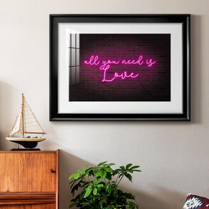Neon Love I Premium Framed Print - Ready to Hang