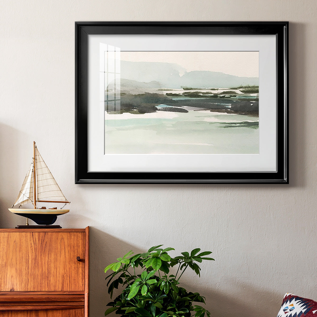 Turquoise Marsh I Premium Framed Print - Ready to Hang