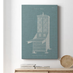 Hepplewhite Desk & Bookcase II - Canvas Art Print