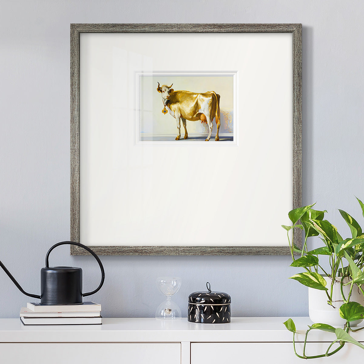 Gold Cow Premium Framed Print Double Matboard