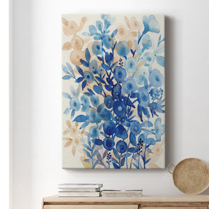Blueberry Floral II Premium Gallery Wrapped Canvas - Ready to Hang