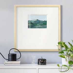 Green Grey Mountains I Premium Framed Print Double Matboard
