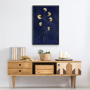 Indigo 1 - Framed Premium Gallery Wrapped Canvas L Frame - Ready to Hang