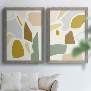 Pastel Splotches I - Barnwood Framed Canvas Set