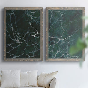 Jade Marble I - Barnwood Framed Canvas Set