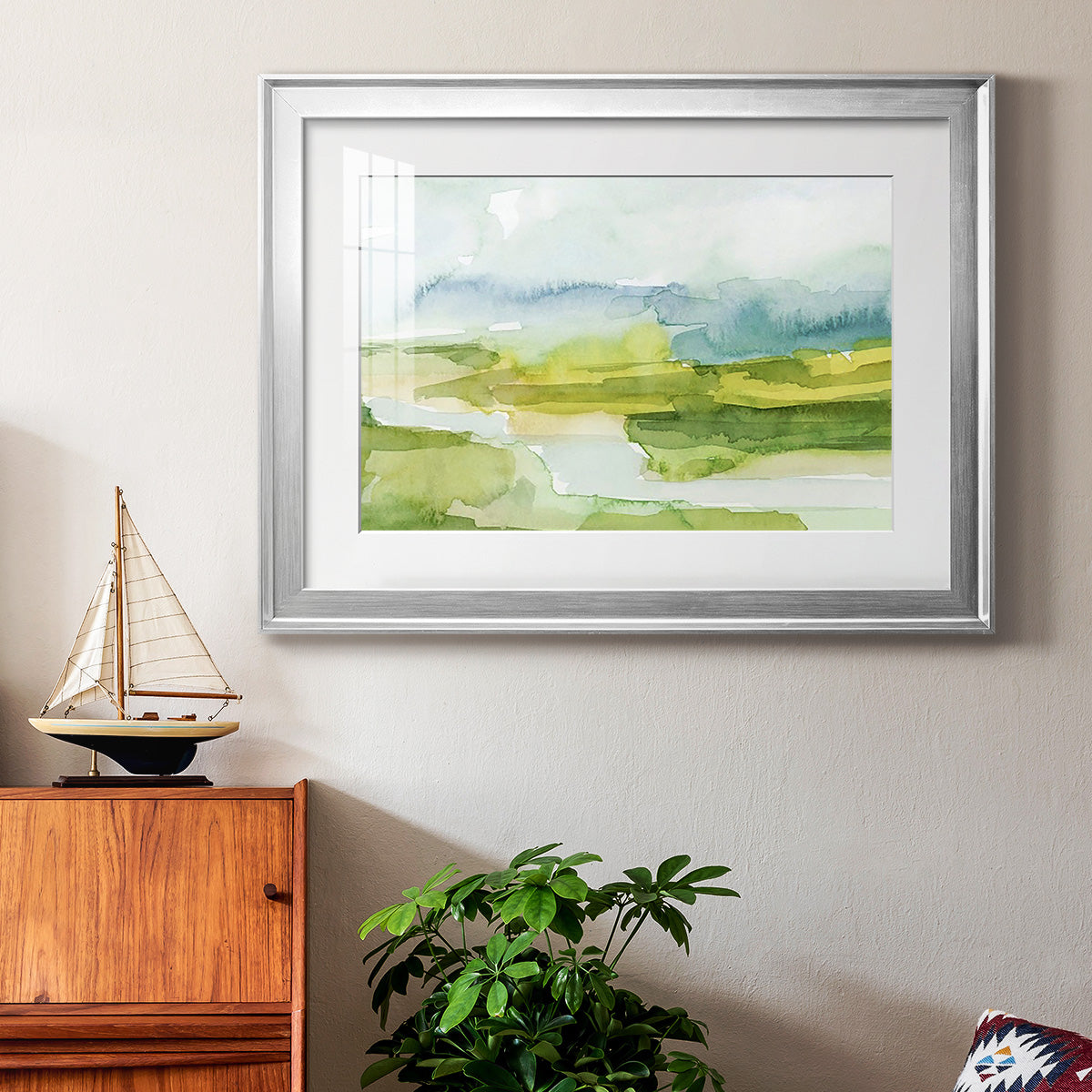 Watery Lowlands I Premium Framed Print - Ready to Hang