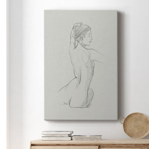 Female Back Sketch II Premium Gallery Wrapped Canvas - Ready to Hang