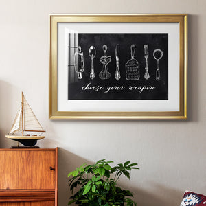 Choose Your Weapon - Modern Framed Art Print