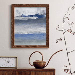 Soft Solace Indigo - Premium Canvas Framed in Barnwood - Ready to Hang