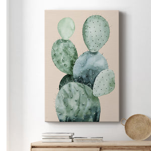 Cactus on Coral II Premium Gallery Wrapped Canvas - Ready to Hang
