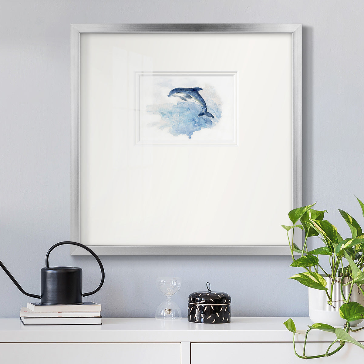 Wave Jumping Premium Framed Print Double Matboard