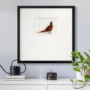 Pheasant Splash 4 Premium Framed Print Double Matboard