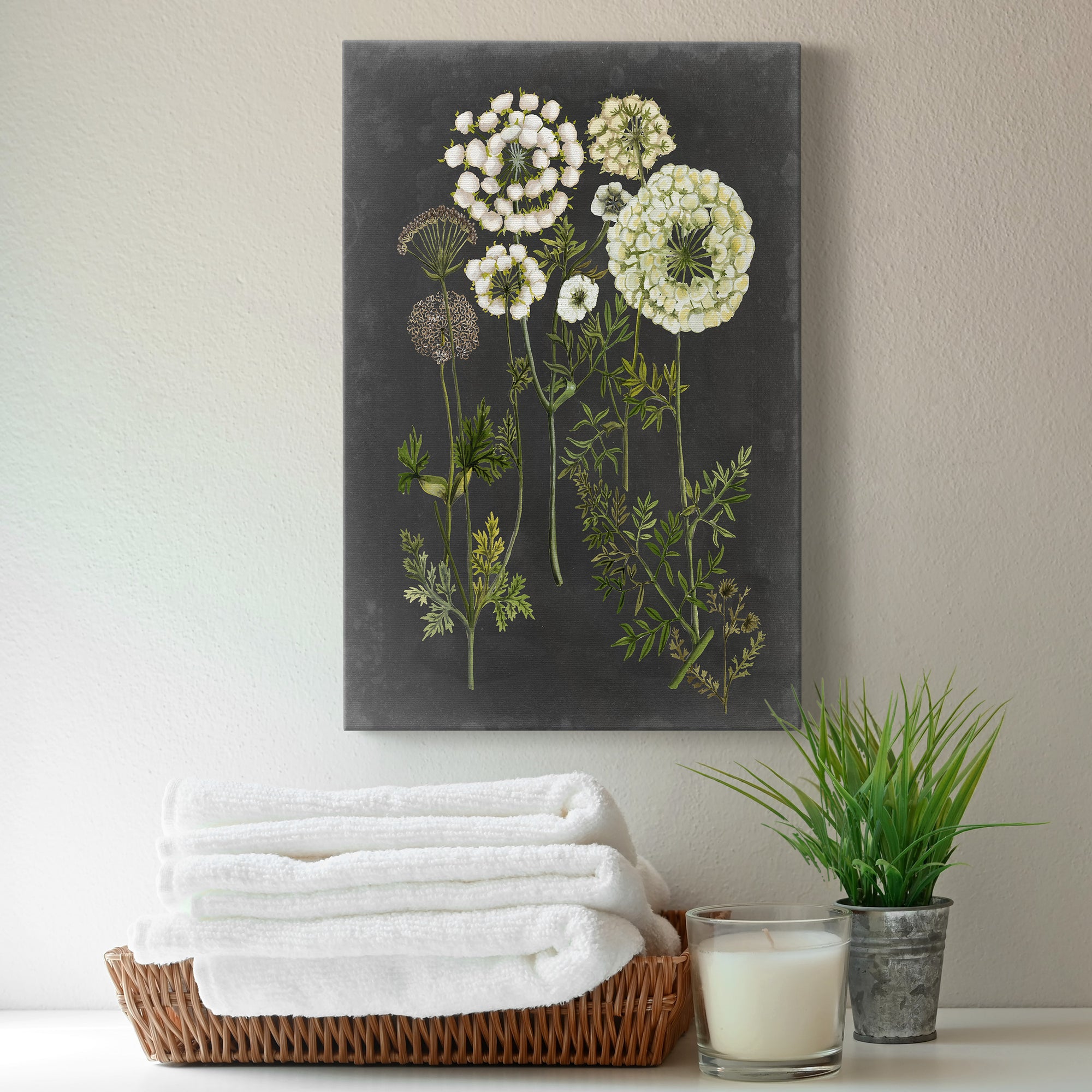 Bookplate Floral II Premium Gallery Wrapped Canvas - Ready to Hang
