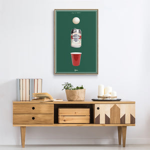 Fig. A: Party - Framed Premium Gallery Wrapped Canvas L Frame - Ready to Hang