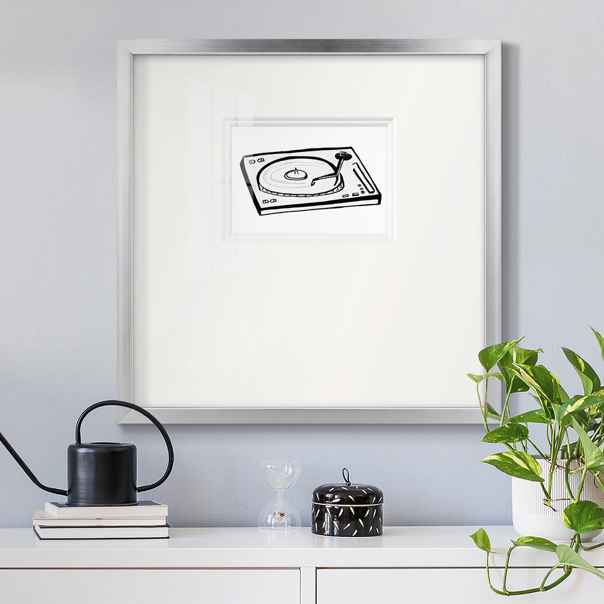 Vinyl Sketch Premium Framed Print Double Matboard