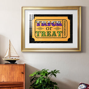 Trick or Treat Ticket - Modern Framed Art Print