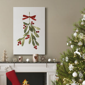 Mistletoe Bow I Premium Gallery Wrapped Canvas - Ready to Hang