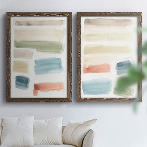 Watercolor Swatches I - Premium Framed Canvas 2 Piece Set - Ready to Hang