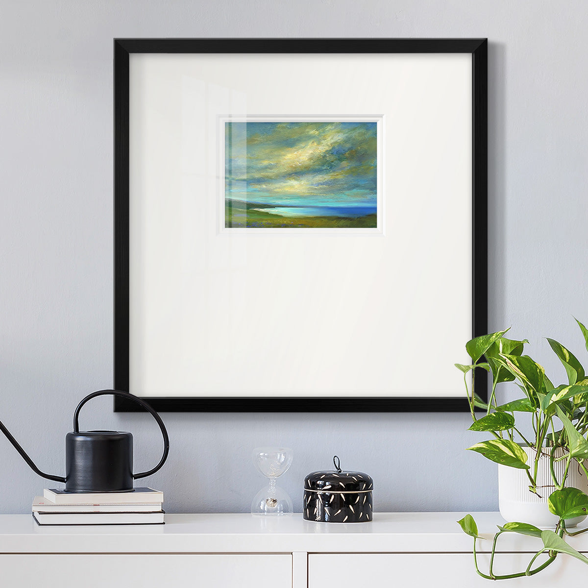 Coastal Views I Premium Framed Print Double Matboard